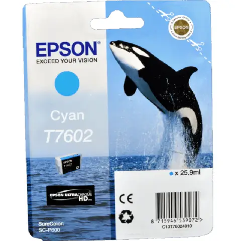 Tusz Epson T7602 do SC-P600 | 25,90 ml | cyan